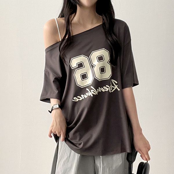 2gether Tシャツ Sサイズ バングル サラワット タイン スパンワンショルダーオーバーサイズ半袖Tシャツ | ファッション