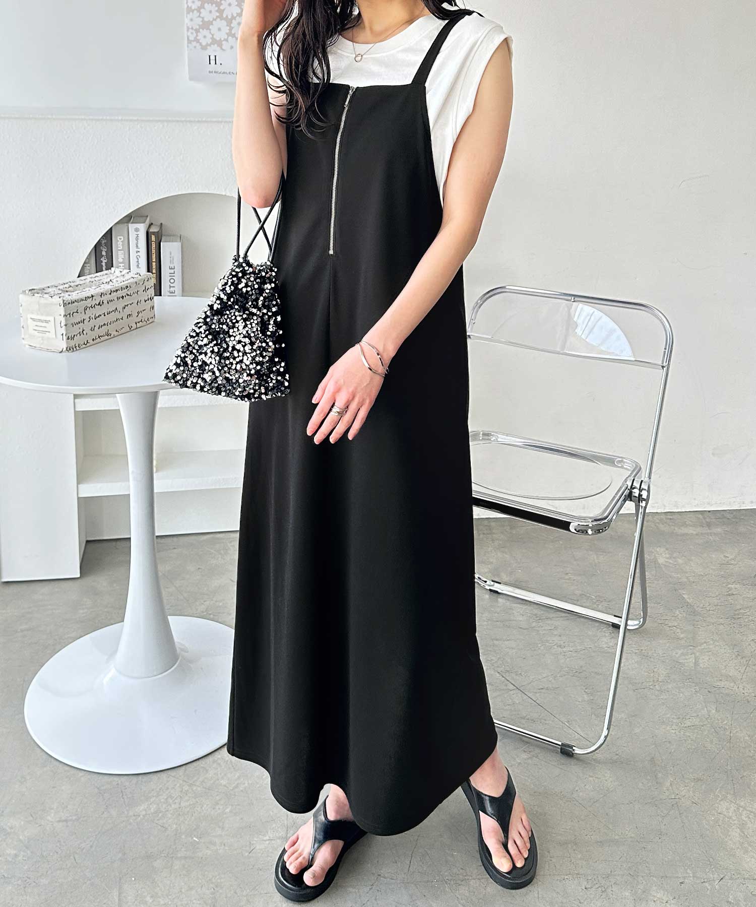 ハーフジップキャミワンピース | ファッション通販サイト NUGU