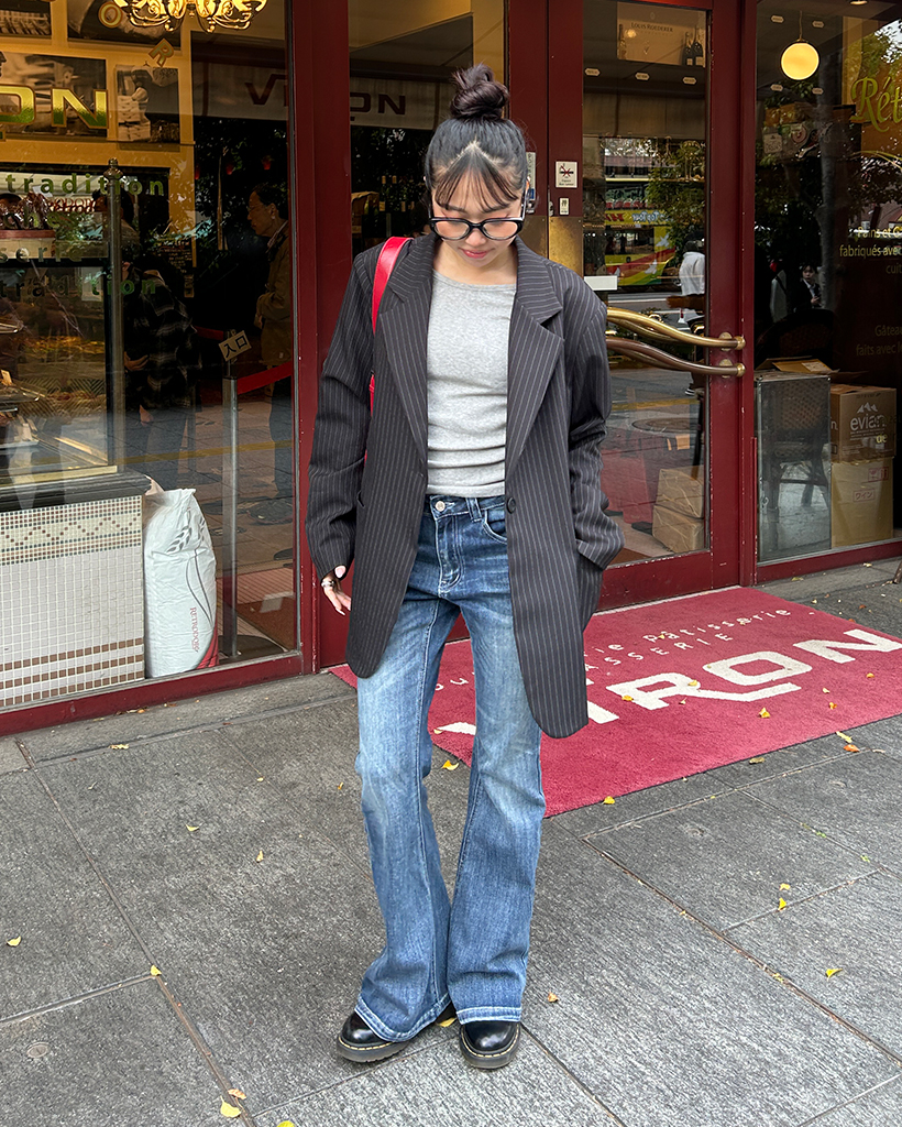 ユニークヒゲウォッシュフレアデニムパンツ | ファッション通販