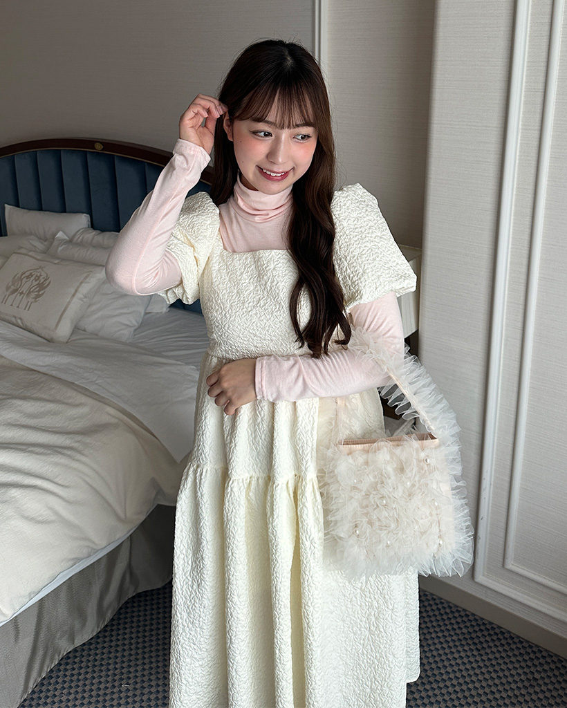ジャガードバックリボンワンピース | ファッション通販サイト NUGU