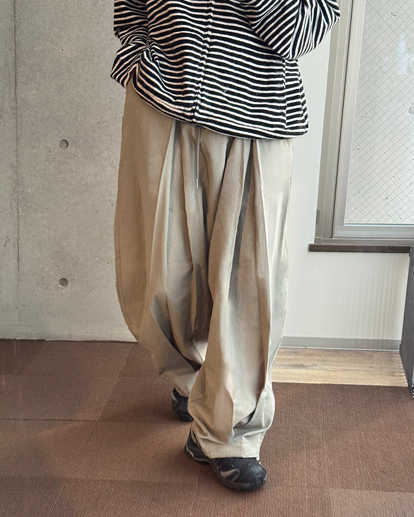 （ユニセックス）ナイロンウエストゴムバルーンフィットパンツ