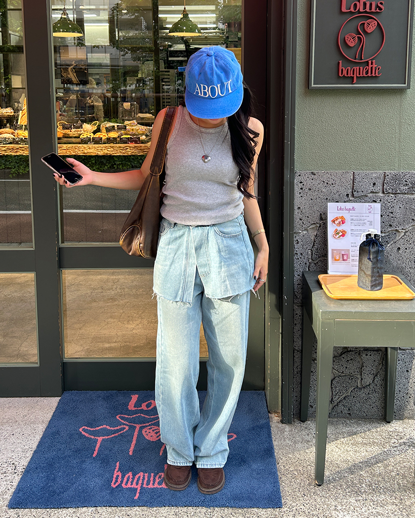 swagger フレアデニム　サイズ32 カットオフラップスカート＆ワイドデニムセット | ファッション