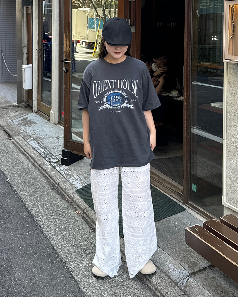 gomme パンツ ユニセックス) デニムウエストゴムワイドパンツ | ファッション