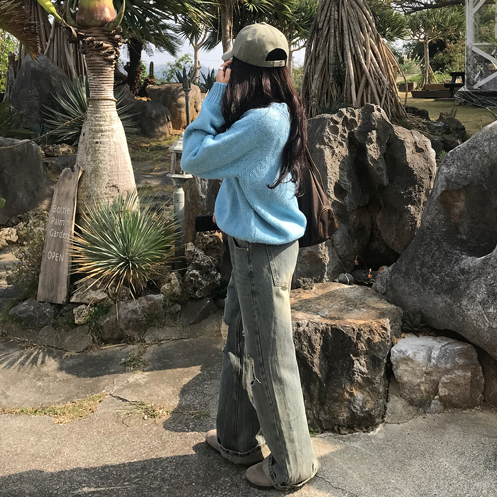 ダメージワイドデニムパンツ ダメージワイドデニムパンツ | ファッション通販サイト NUGU
