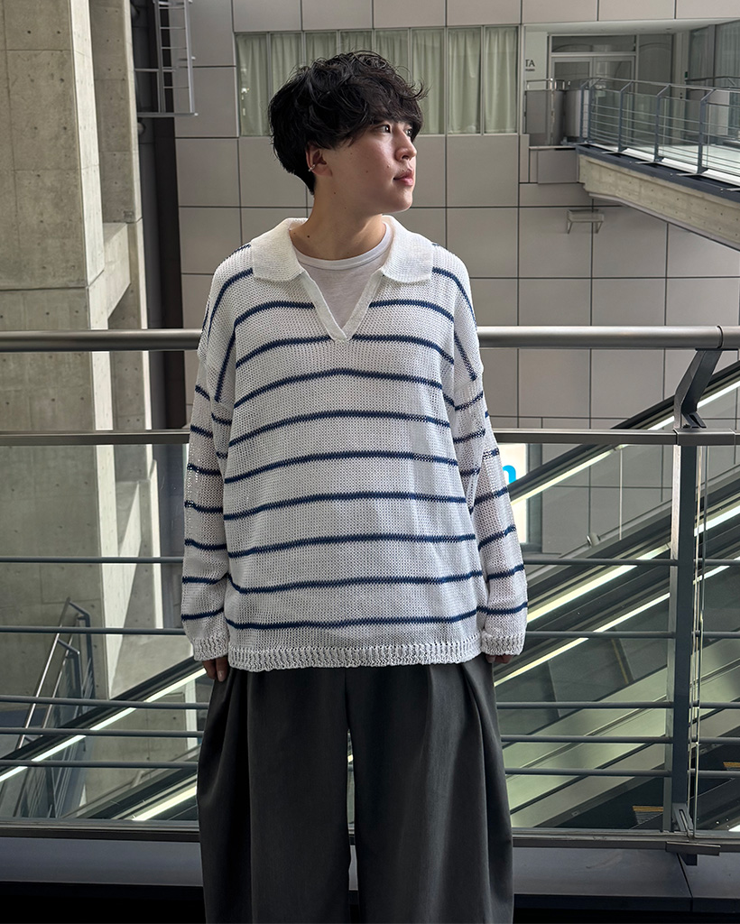 VTWELVE ストライプ ニットセーター JIGGYS SHOP（ジギーズショップ） ニットセーター メンズ トップス