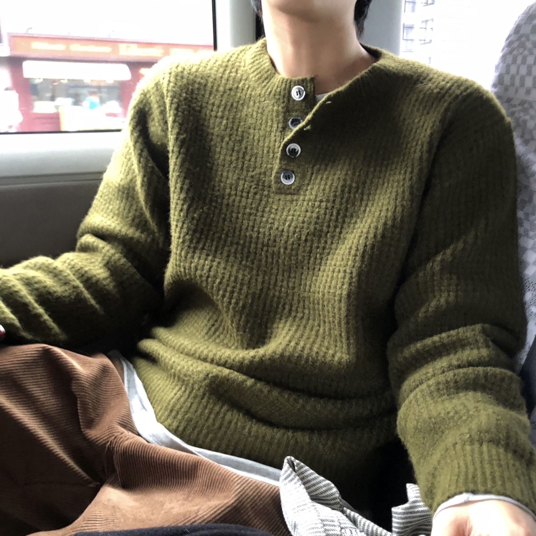 ★送料・関税込★RONRON★HENRYNECK GOLGI LONG SLEEVE★ RONRON☆韓国☆人気☆HENRYNECK GOLGI LONG SLEEVE 3色 (RONRON