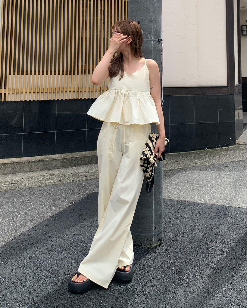 おしゃれキャミソールワイドパンツ4色セット 楽天市場】2B25 セットアップ レディース 春 夏 キャミソール