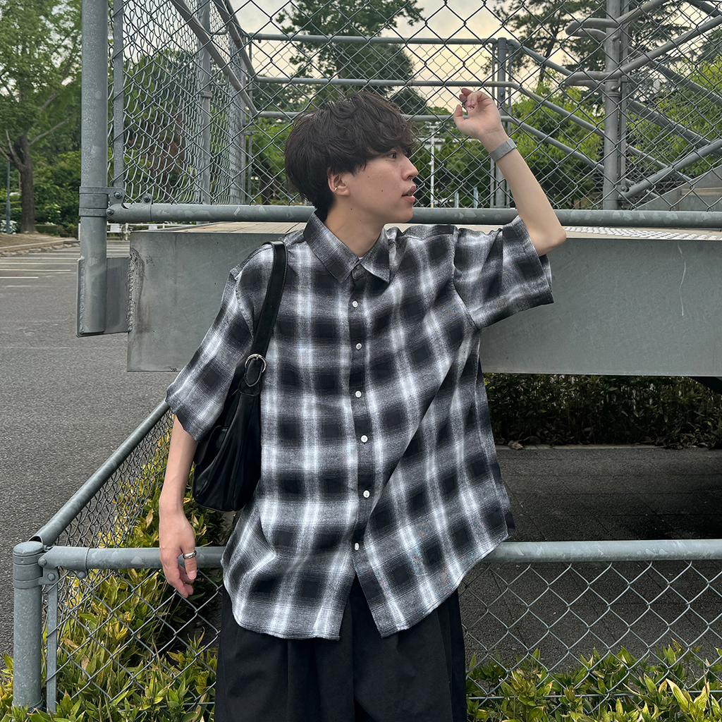 Cloveru Japan 半袖チェックシャツ デタッチャブルチェックシャツ | ファッション通販サイト NUGU
