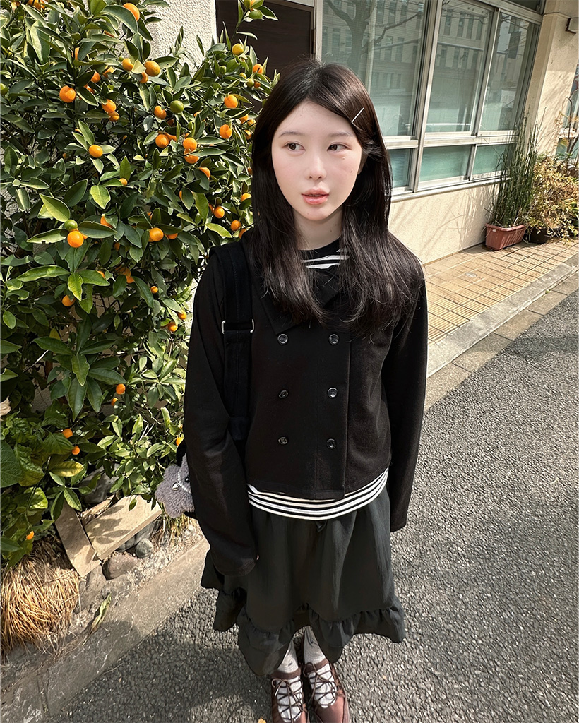 ダブルボタンポイントカーディガン