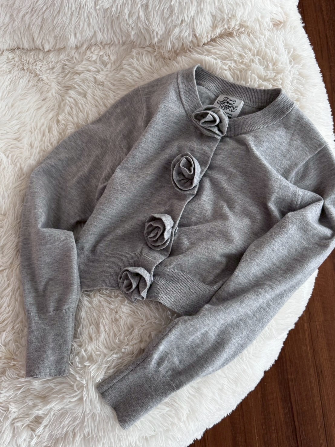Rose flower motif cardigan | ファッション通販サイト NUGU