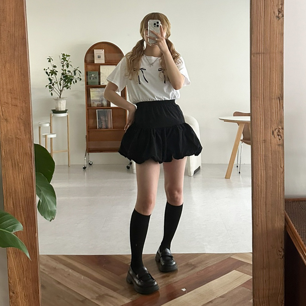 ミニスカート FANCY CLUB DOT BALLOON MINI SKIRT 5BJH610 FANCY CLUB】DOT NYLON BALLOON SKIRT | OUR BRAND,FANCY CLUB