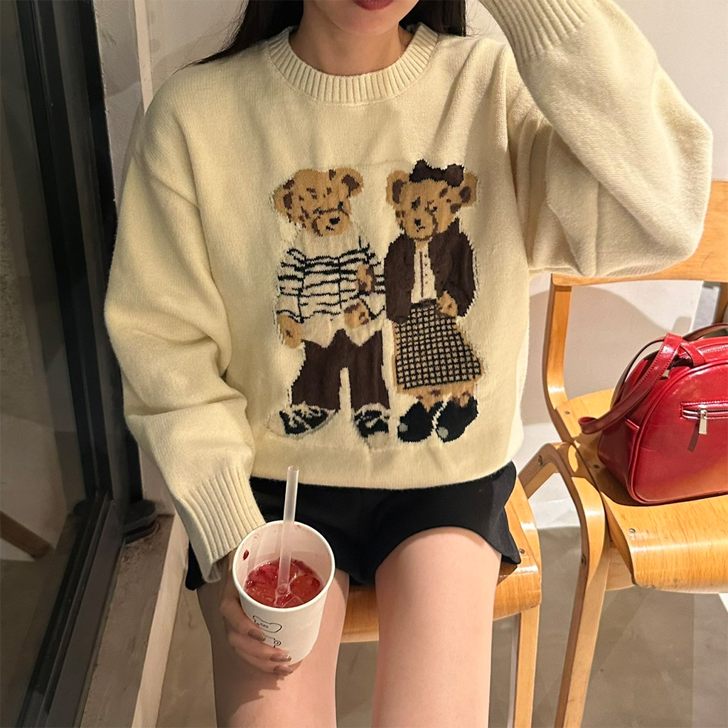 PING ハウンドトゥースセーター LL ウールラウンドネックセーター PUSYNASROUNDNECKSWEATER
