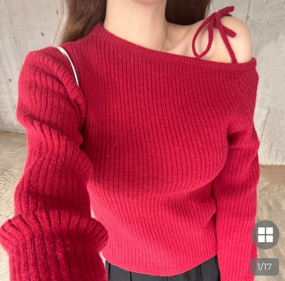 リブオフショルダーニット リブオフショルダーニット | ファッション通販サイト NUGU