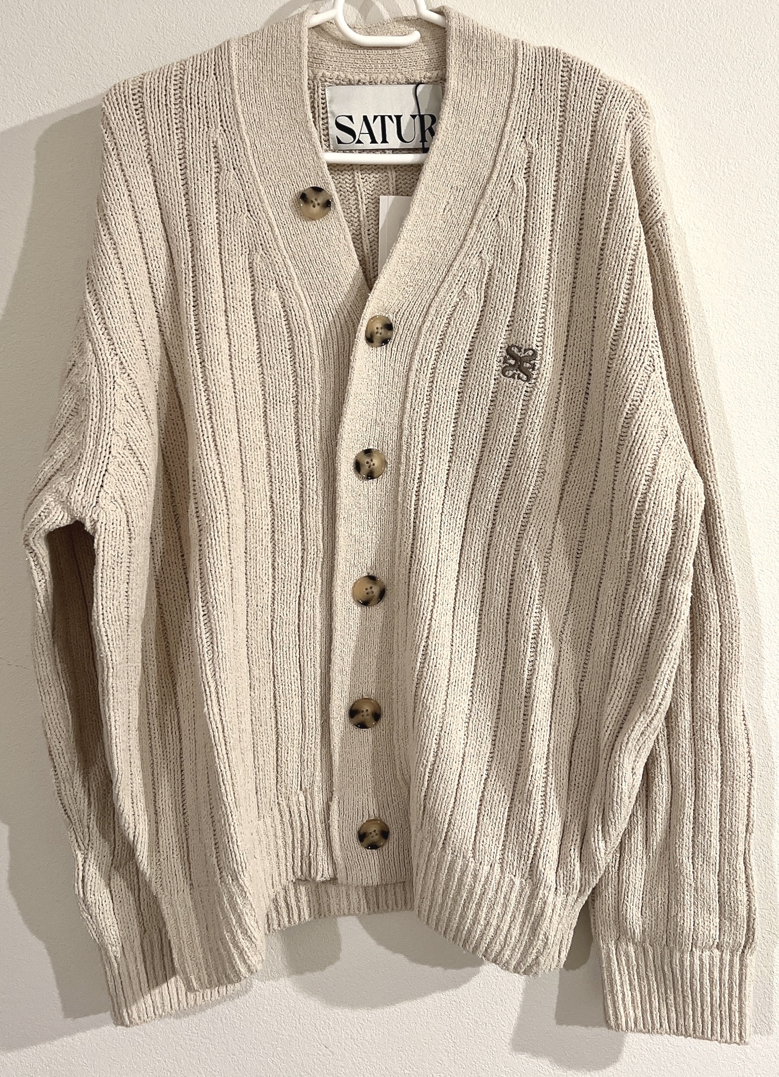 Faro Over Size Boucle Cardigan - Lucent Ivory | ファッション通販