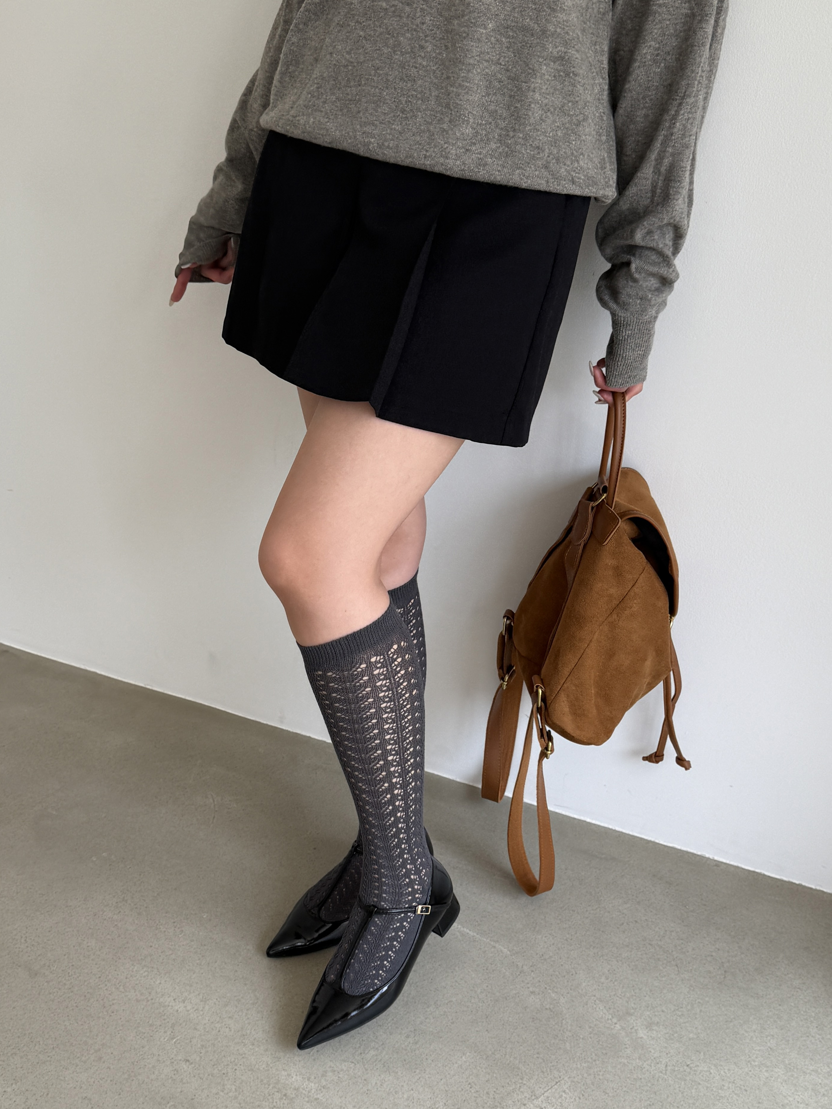 7colors)透かし編みレースハイソックス | ファッション通販