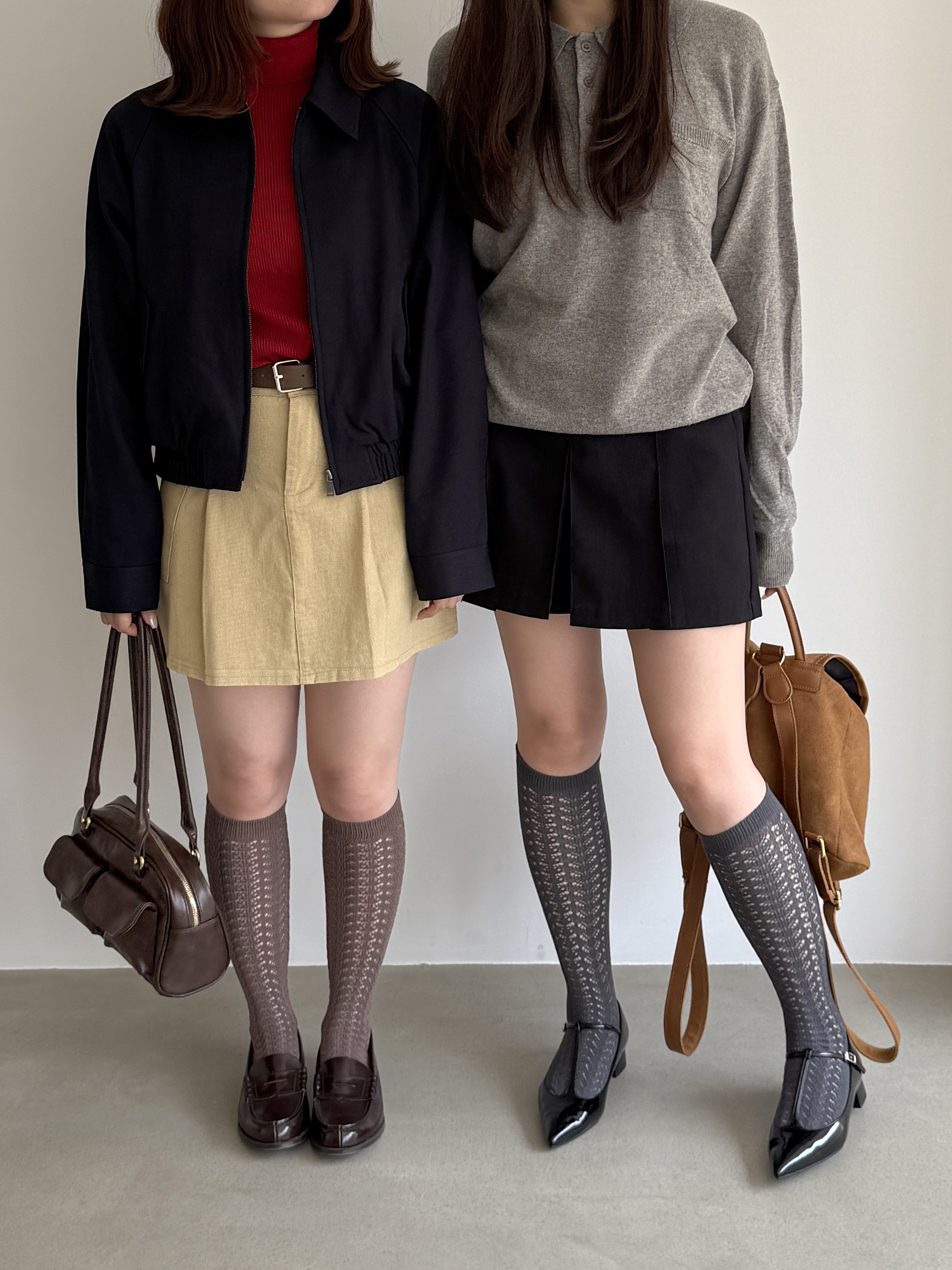 7colors)透かし編みレースハイソックス | ファッション通販