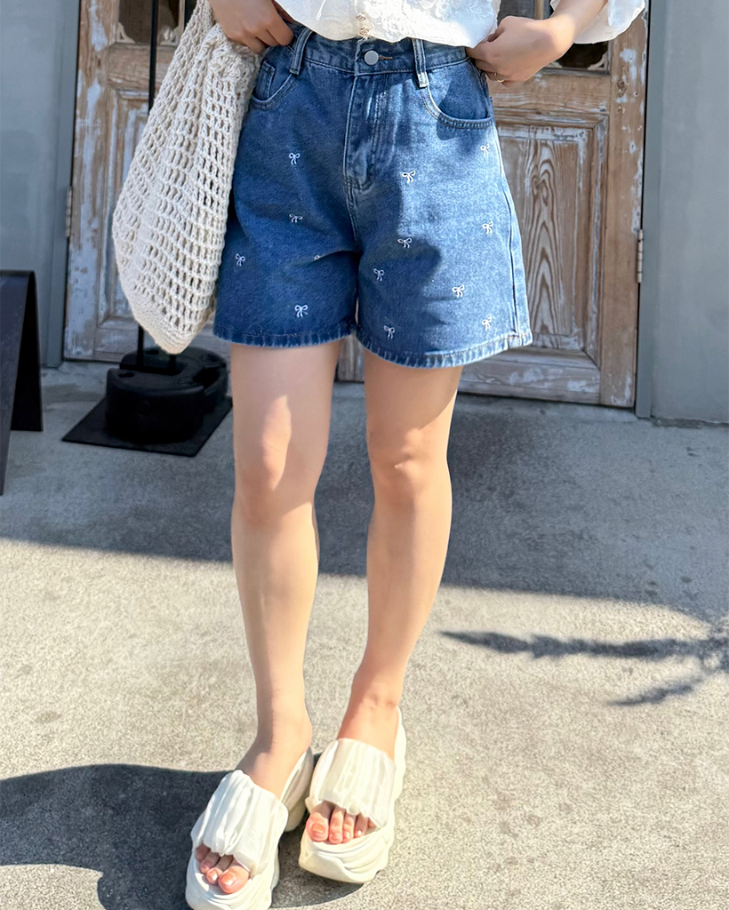  Jeans パッチワーク スリム デニム ショートパンツ 送関込 CAMBIO(カンビオ)】11oz Patchwork Paint Denim Pants デニム