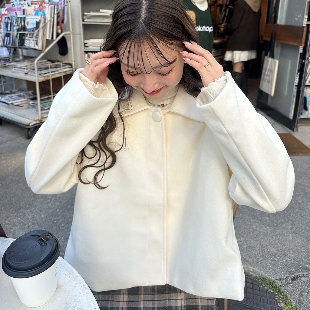 クロップドボタンコート | ファッション通販サイト NUGU