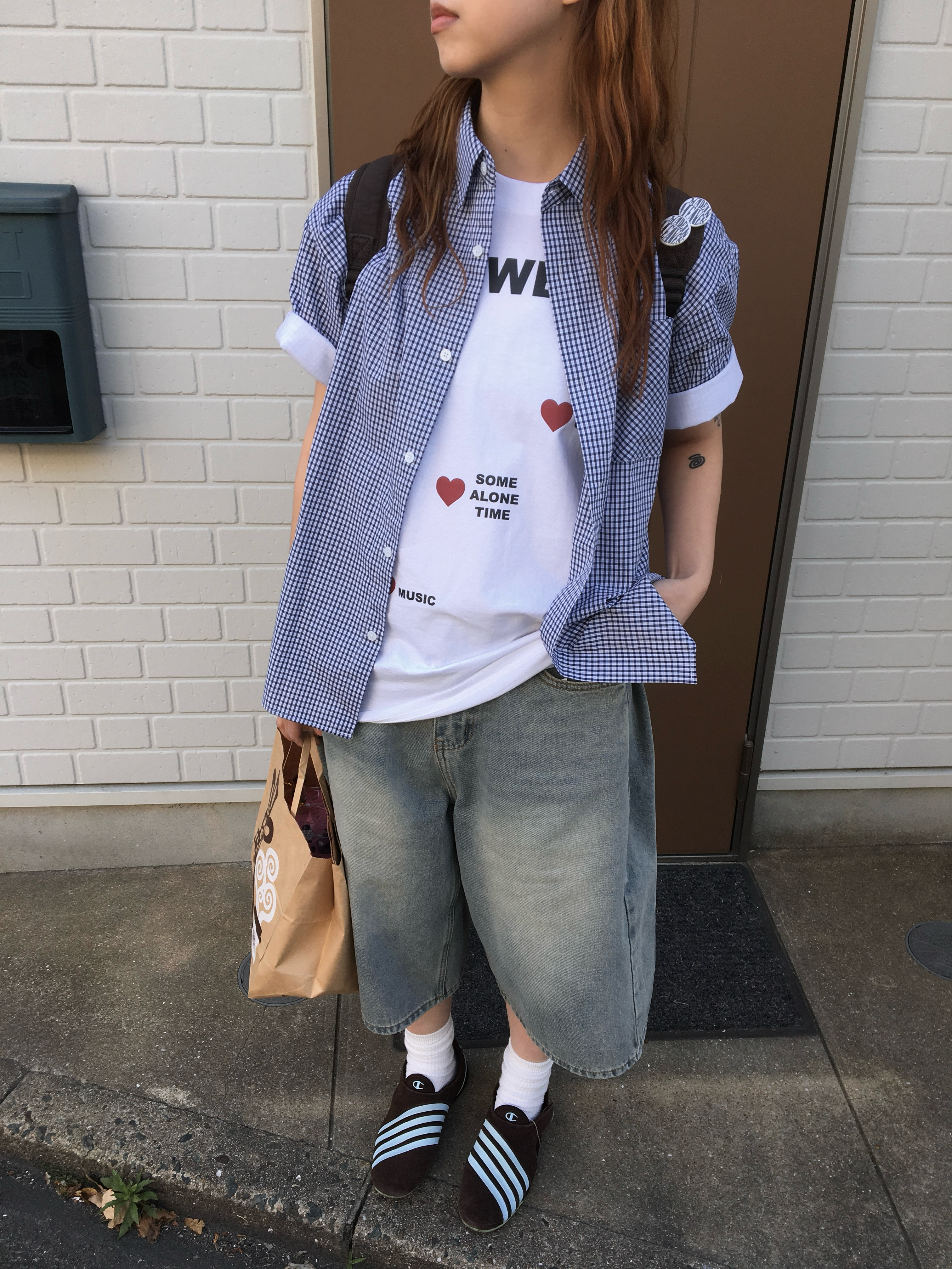 5脚まとめ買い おっしょい 5 5Size]デイリーサイドタック入りデニムハーフパンツ