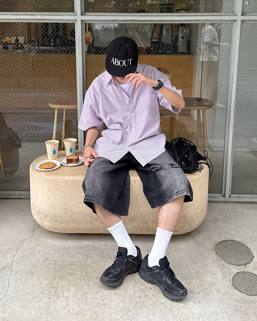 ユニセックス）ダメージバミューダデニムパンツ | ファッション通販