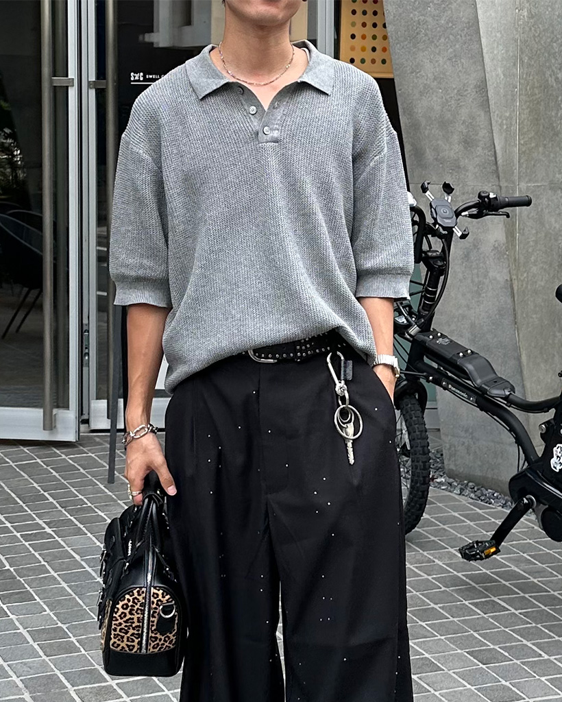 新品タグ付　bibiy BPUFFKNIT ネイビー　半袖　ニット　正規品 ALL(商品一覧)｜Bibiy.