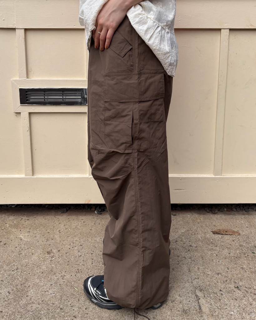 ウエストドローコードカーゴパラシュートパンツ | ファッション
