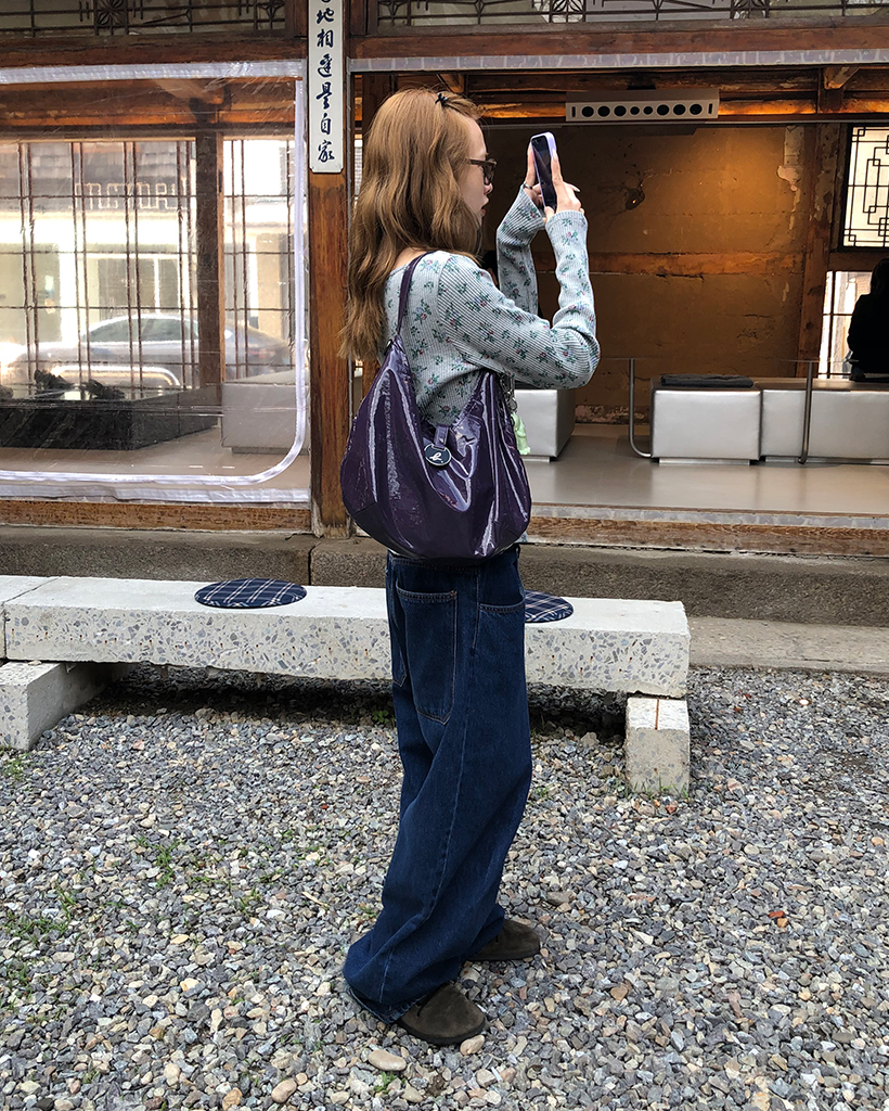 ホルターヘンリーネックフラワーリブロングTシャツ | ファッション
