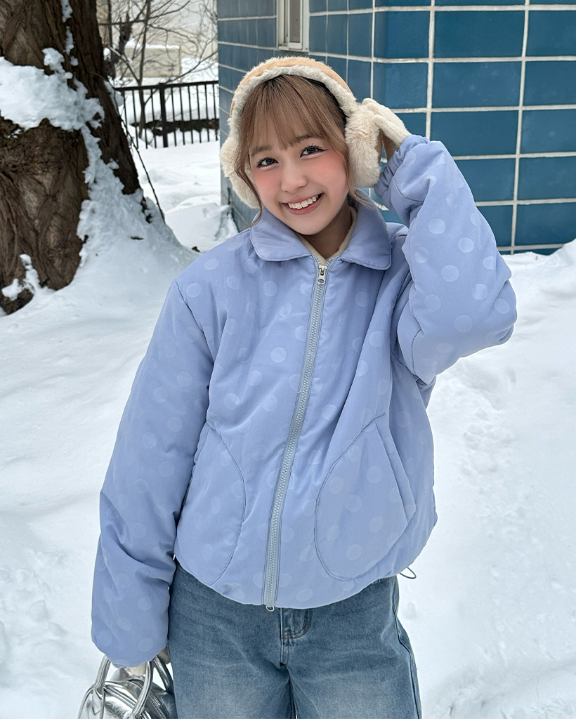 ラウンドドットクォーティングダウンジャケット | ファッション通販