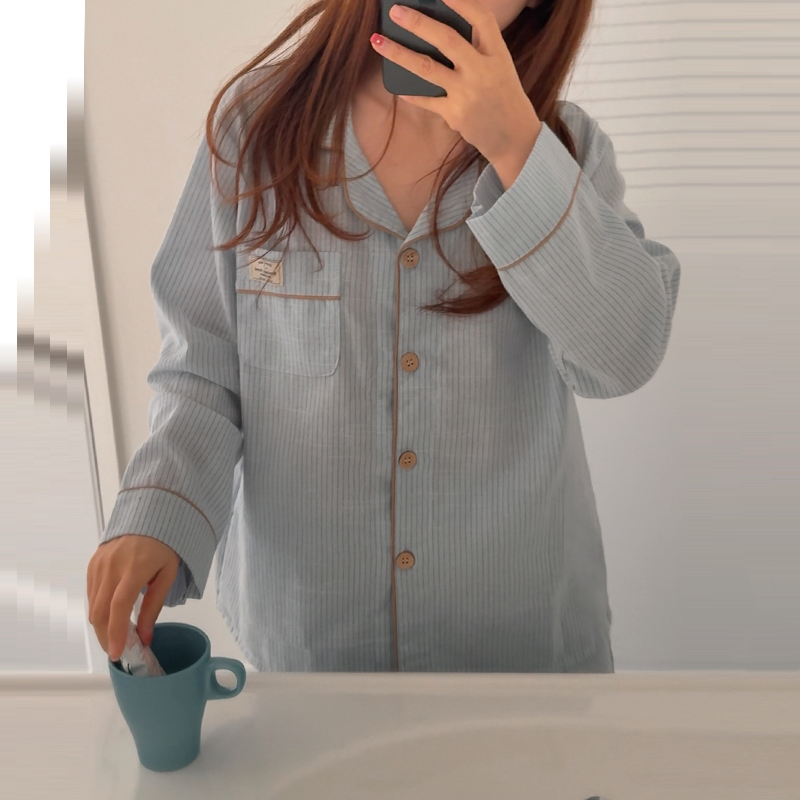 パジャマ19 4color]エントストライプパジャマセット | ファッション通販