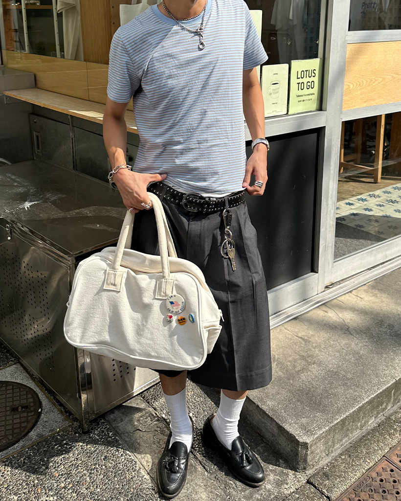 ユニセックス）ボーダーパターン半袖Tシャツ | ファッション通販サイト