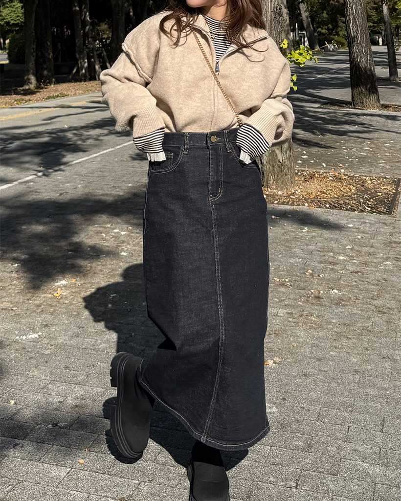 ベーシックデニムロングスカート | ファッション通販サイト NUGU