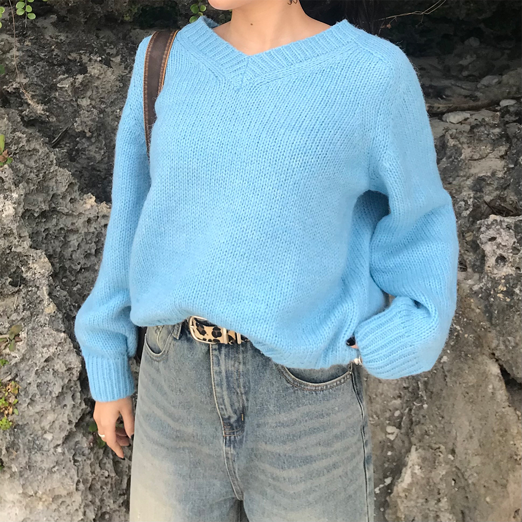 ビビットVネックニット | ファッション通販サイト NUGU