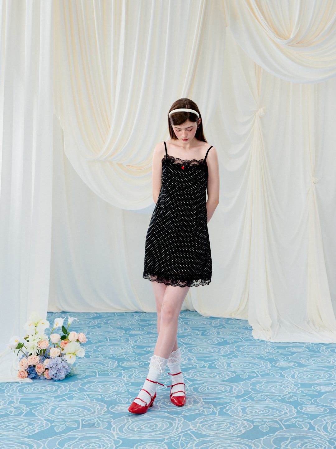 スカート Rose Muse Layered cami mini one piece Rosé Muse