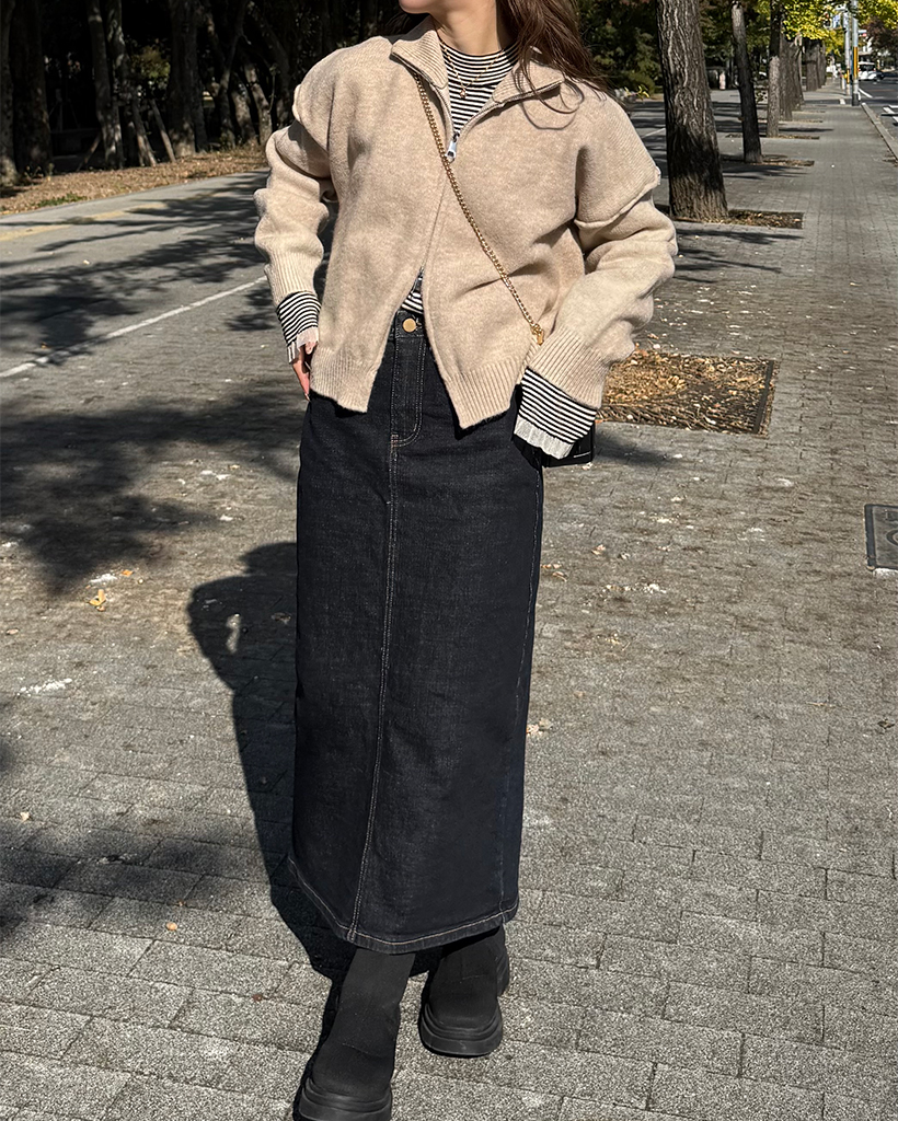 ベーシックデニムロングスカート | ファッション通販サイト NUGU