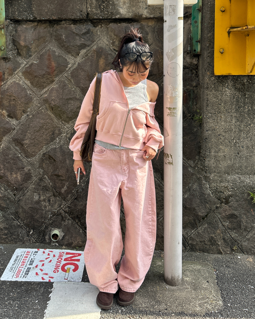 パーカー2点 セミクロップドスウェットダブルジップパーカー | ファッション