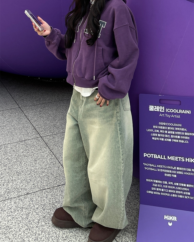 スーパーワイドバルーングリーンジーンズ | ファッション通販サイト NUGU