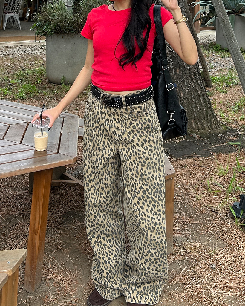 【DOLCE&GABBANA】パンツ ドリル レオパードプリント アニマリエプリントのウィメンズ パンツ ドリル レオパード