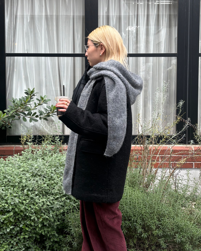 ウールミックスフードマフラー | ファッション通販サイト NUGU