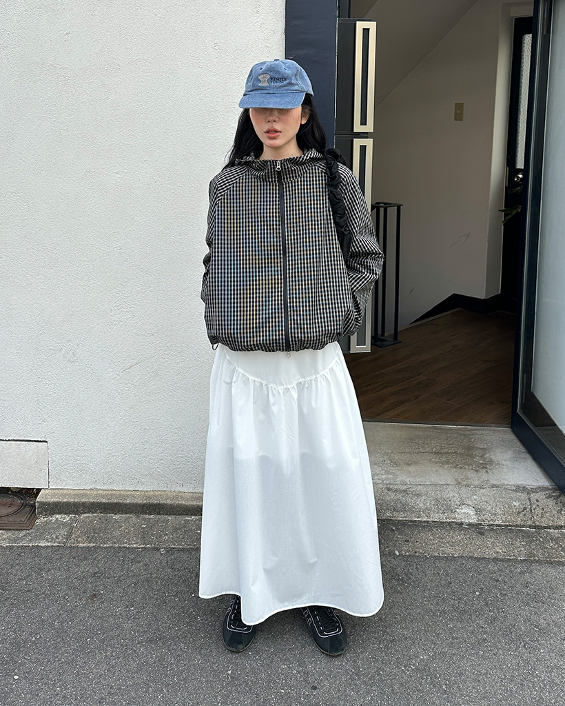 チェックパーカー