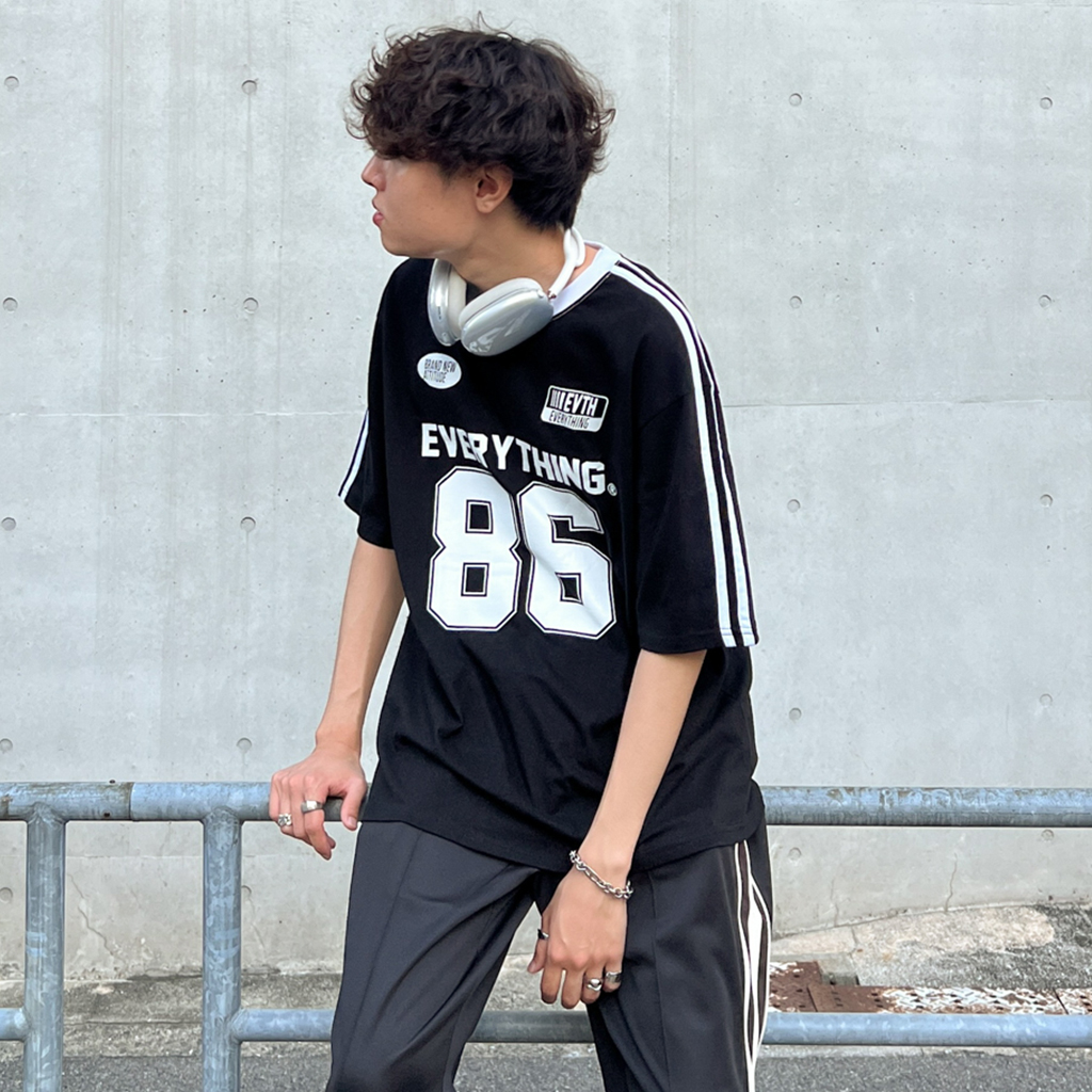 LGB メッセージ Vネック Tシャツ 初期 お兄系 V系 y2k vkei LGB