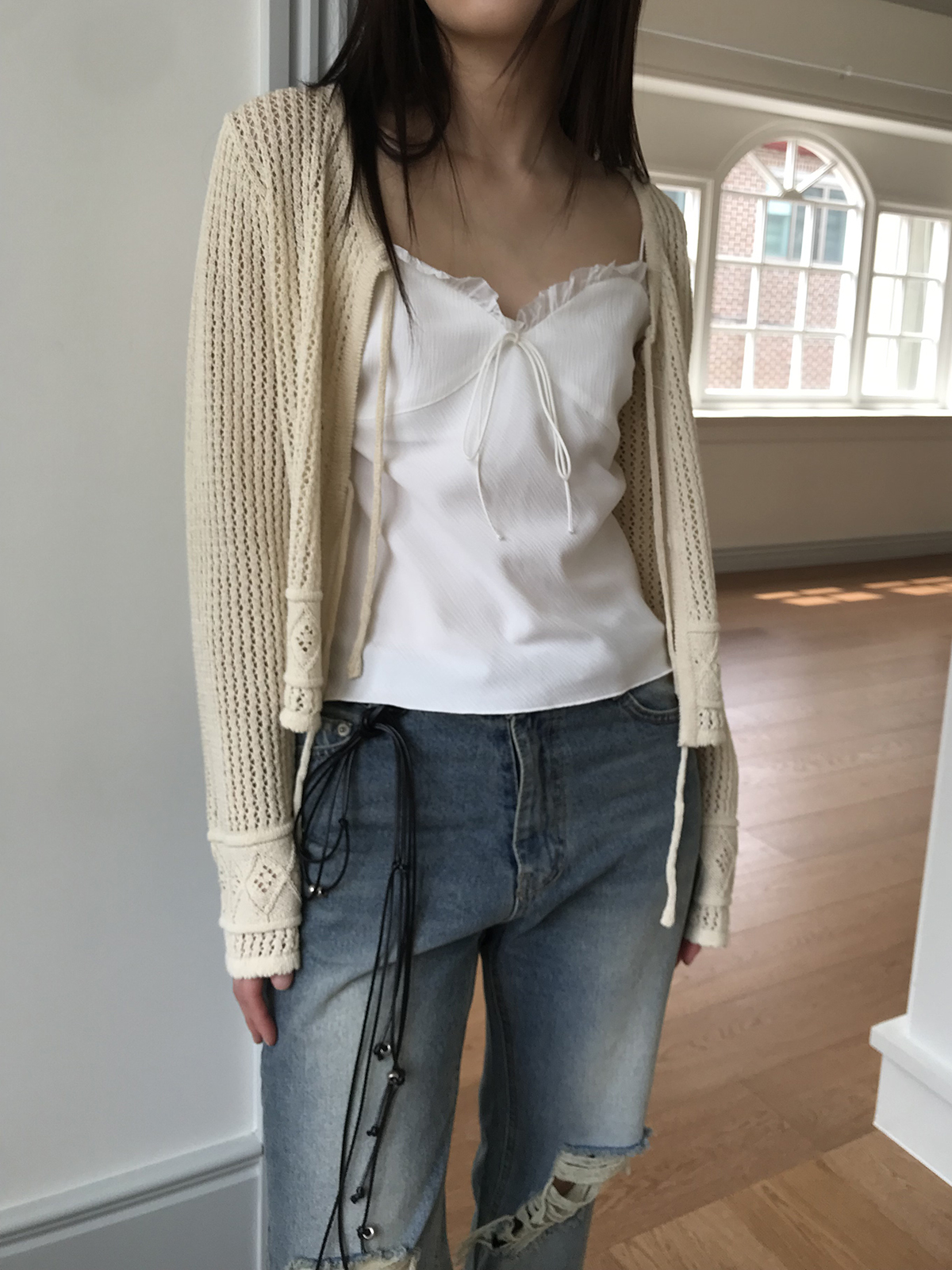 strap summer cardigan (2col)