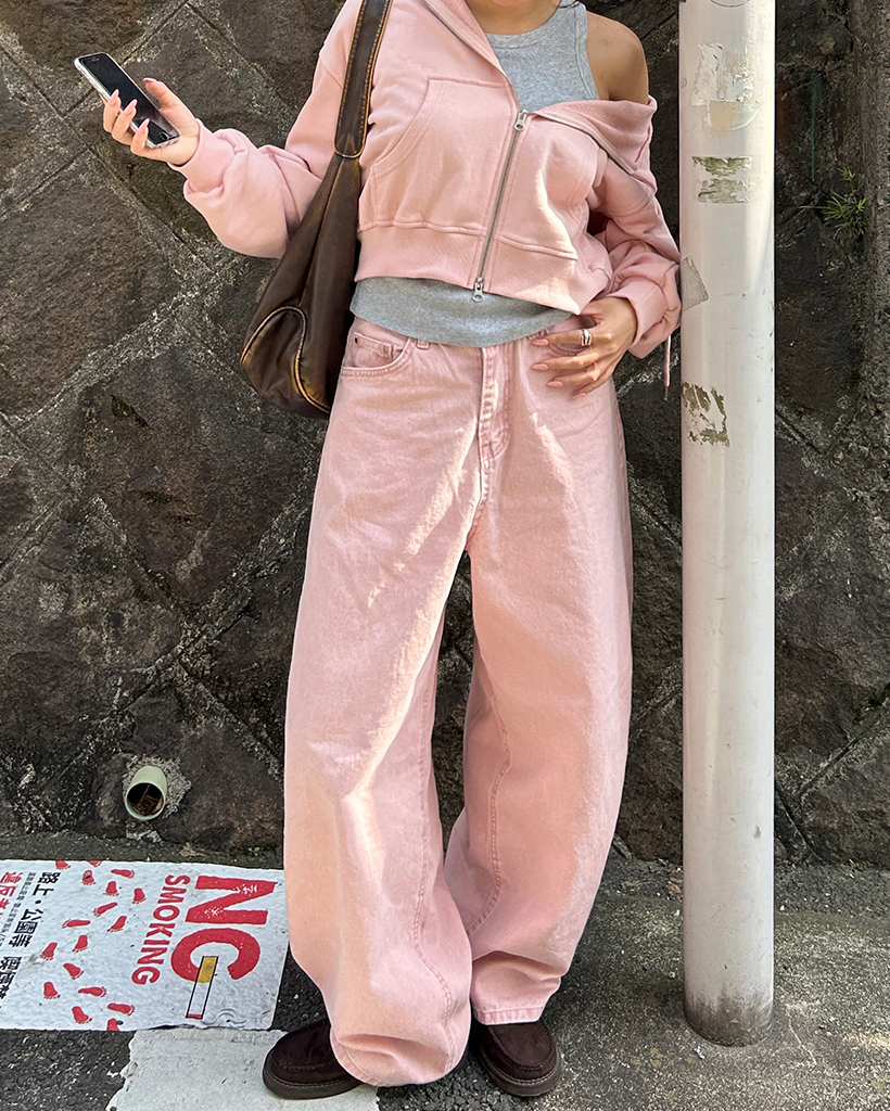 薄手のパーカー セミクロップドスウェットダブルジップパーカー | ファッション