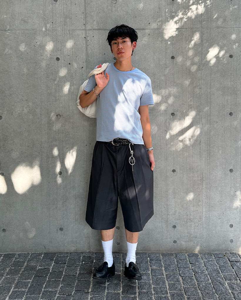 オックスバミューダパンツ ツータック入りバミューダパンツ | ファッション通販サイト NUGU