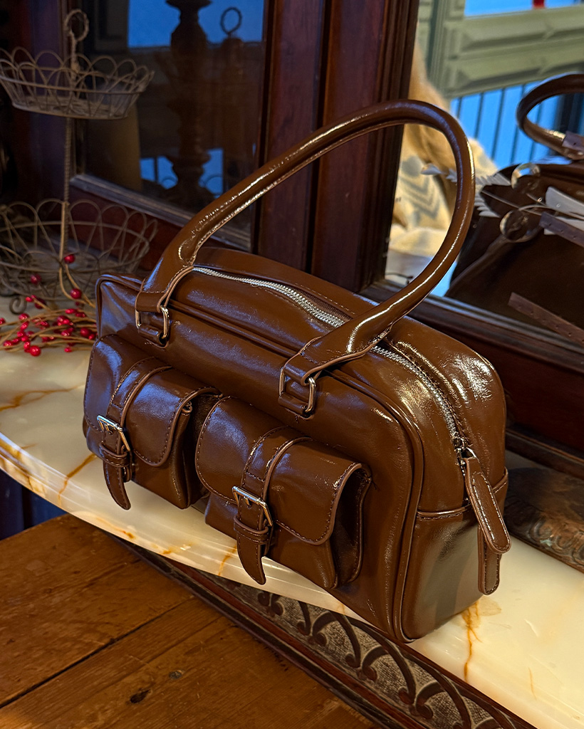 ベロアツーポケットショルダーバッグ