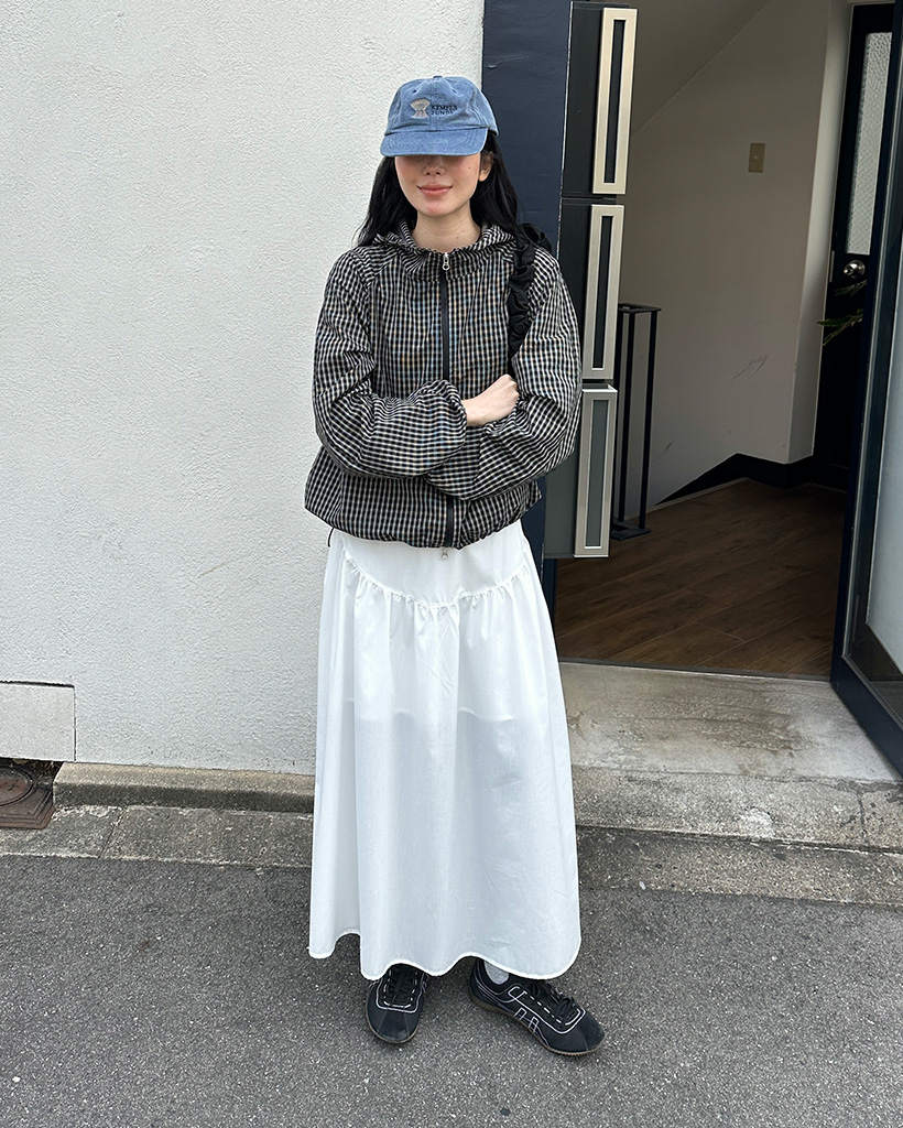 V シャーリングロングスカート | ファッション通販サイト NUGU