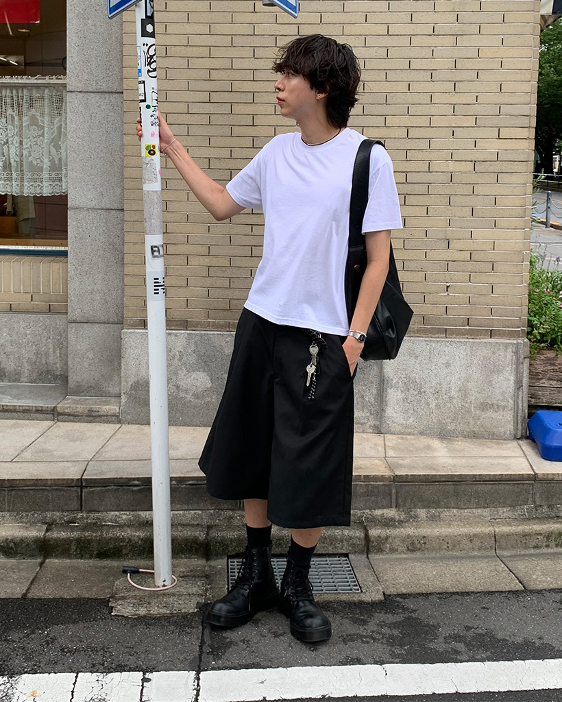 ユニセックス) ピンタックバミューダスラックス | ファッション ユニセックス) ピンタックバミューダスラックス | ファッション