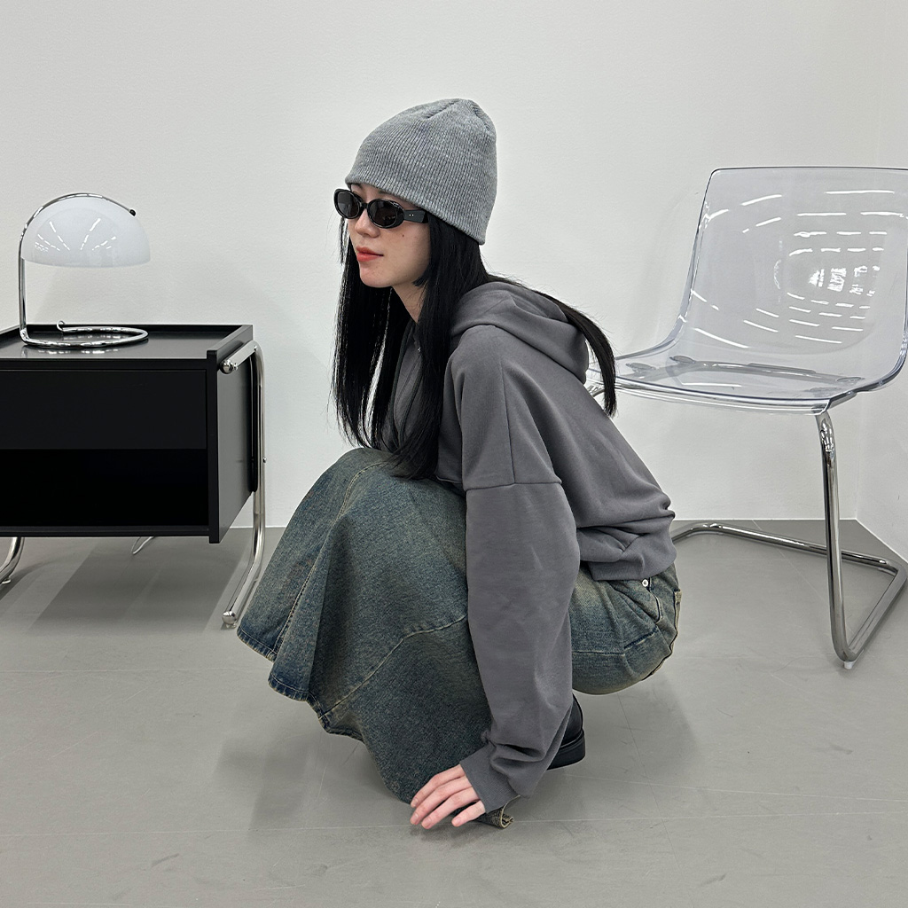 ベーシックフードダブルジップパーカー | ファッション通販
