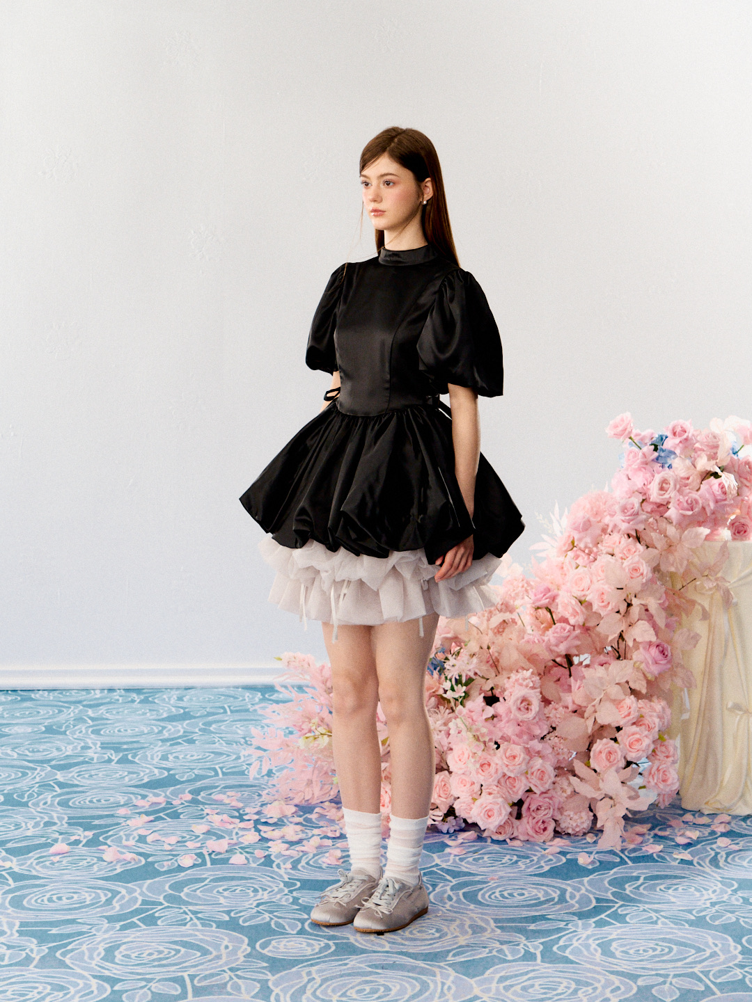 正規品　satin balloon peplum mini one-piece satin balloon peplum mini one-piece | ファッション通販サイト