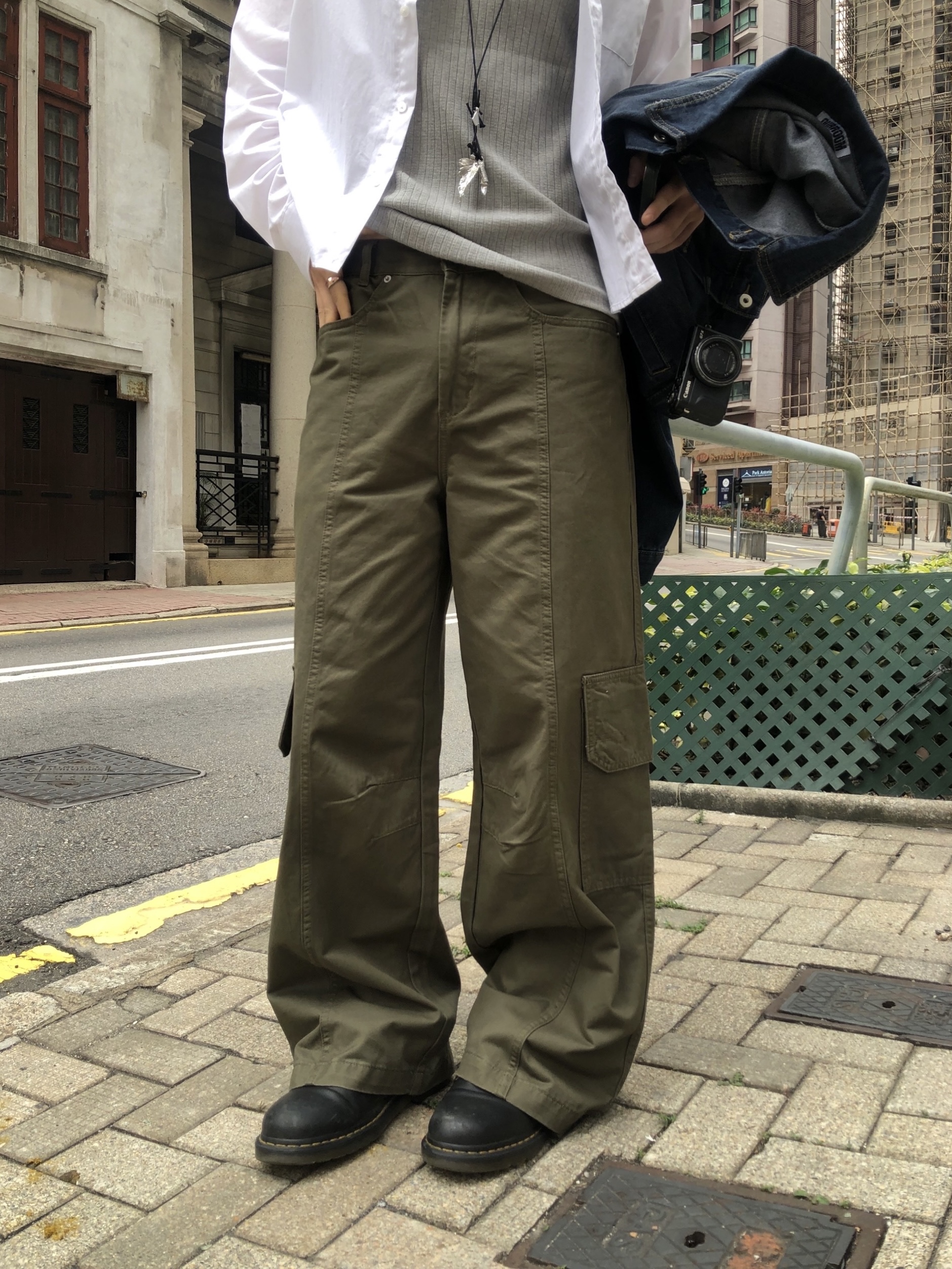 (3color)ウォッシュ加工カーゴパンツ