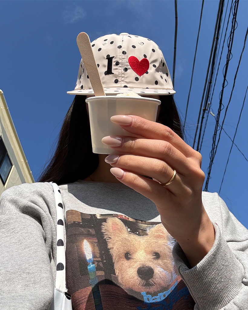 I LOVEドットポイントキャップ